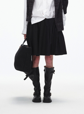 ECHOADE优雅与浪漫并存 立裁雕琢灵动花苞裙型褶皱半身裙