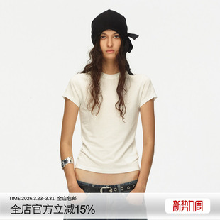 修身 ECHOADE基础B备 型圆领设计短袖 正肩版 显瘦T恤 甄选柔软舒适