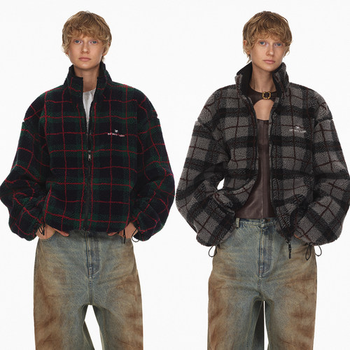 ECHOADE宽松摇粒绒夹克外套