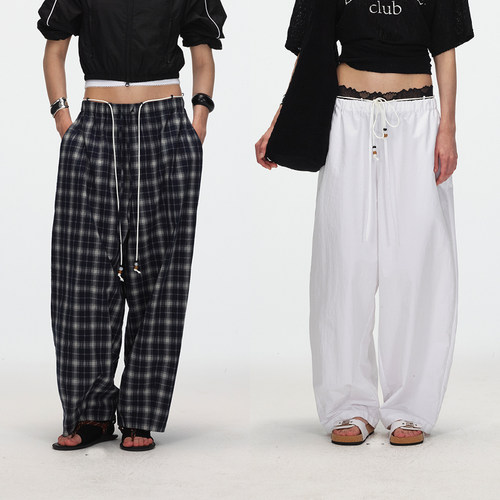 ECHOADE时髦宽松堆积感阔腿裤