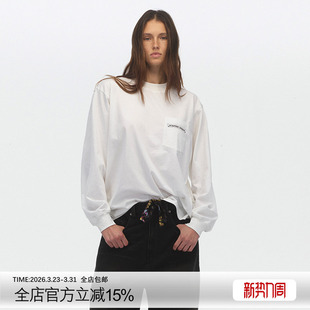 logo印花点缀落肩长袖 型哥特式 T恤 宽身版 ECHOADE重塑松弛感