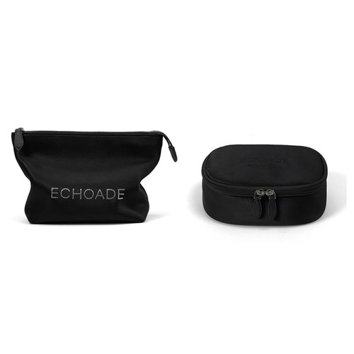 ECHOADE烫钻徽标拉链化妆洗漱包