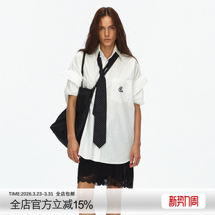 格纹衬衫 设计宽松廓形落肩袖 新颖卷袖 ECHOADE日本进口近江晒