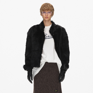 型直毛托卡皮毛一体皮草外套 版 ECHOADE高级时髦 宽松短款