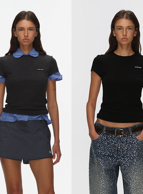 ECHOADE叠穿神器 柔软舒适 品牌LOGO点缀圆领正肩修身百搭基础T恤