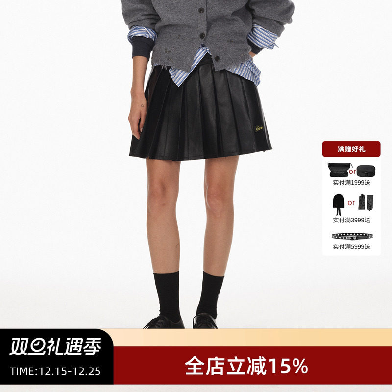 ECHOADE褶裥设计百褶短裙