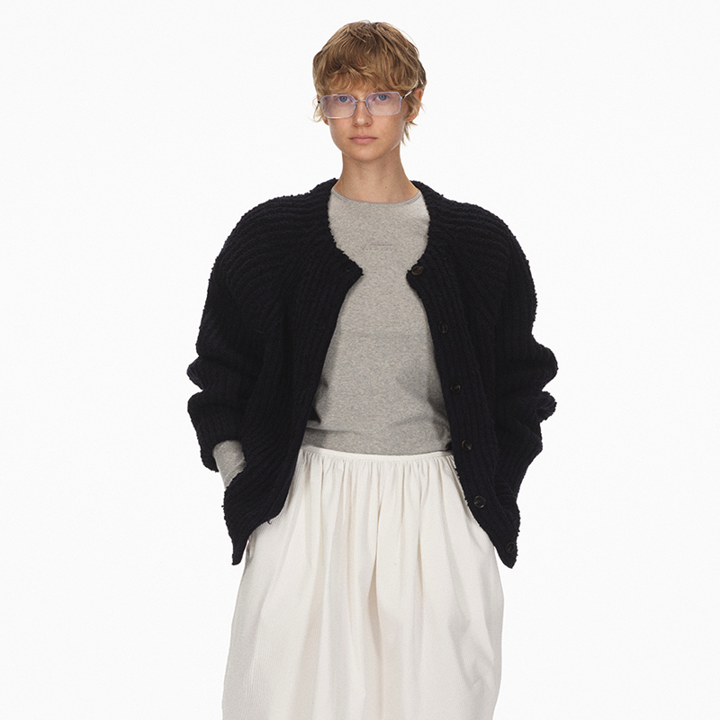 ECHOADE落肩设计羊毛针织开衫