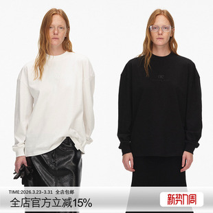 ECHOADE长期主义 T恤 平直下摆设计精致小圆领宽松长袖