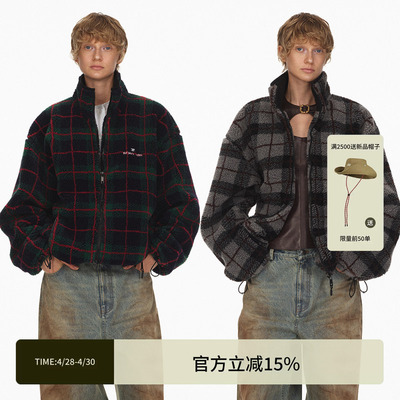 ECHOADE宽松摇粒绒夹克外套