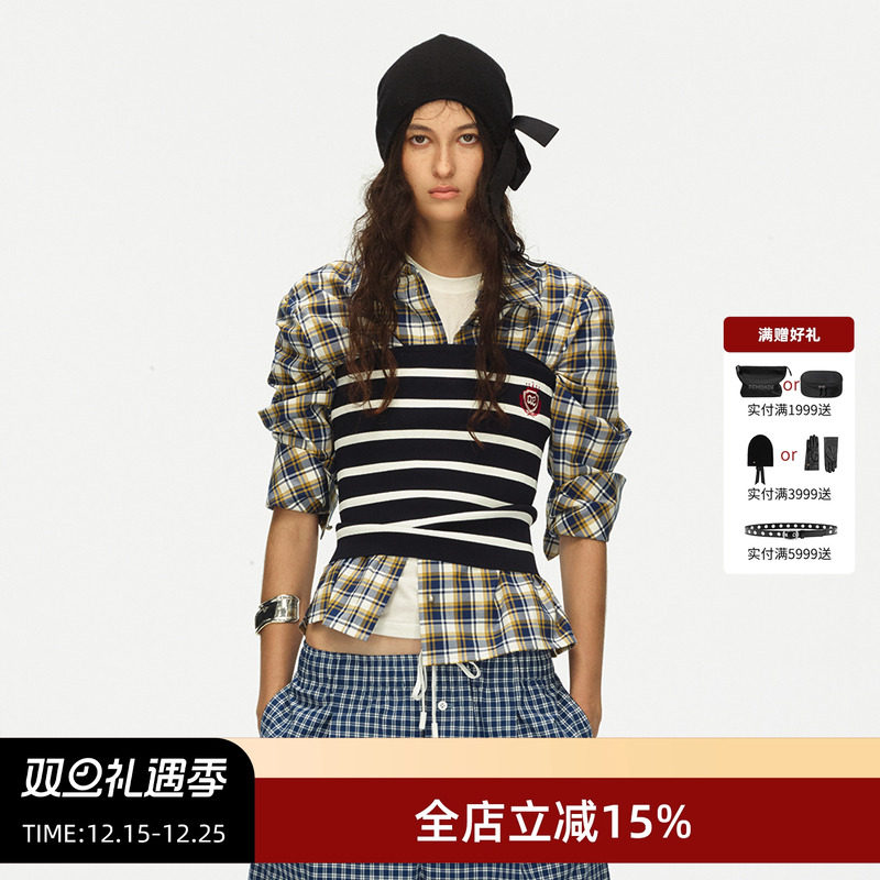 ECHOADE修身刺绣点缀针织抹胸