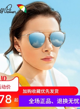 花雨伞太阳镜女偏光镜镂空猫眼墨镜开车潮流ins复古大框眼镜11716