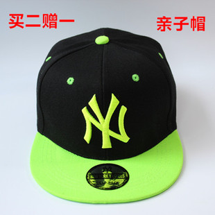 亲子帽儿童帽子韩版帽子女童帽鸭舌帽男女NY棒球帽儿童帽春夏帽子