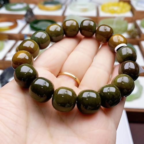 73河磨黄金皮蓝浆卡14珠放大漏
