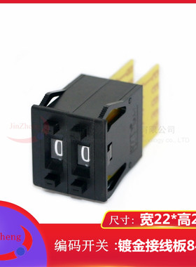 KSA-1编码数字开关8421C拨码拨盘 5个镀金触点G 2位面板22*24黑色