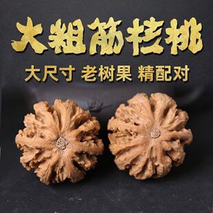 秦岭山野生粗筋八棱文玩核桃京八棱深纹带刺扎手健身核桃