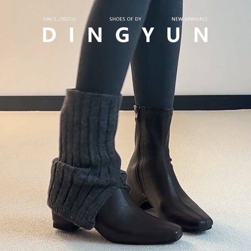 2025绝美小短靴巨好看瘦瘦靴棕色