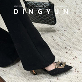 羊皮版 婚鞋 dingyun丁允细跟高跟鞋 女高级感通勤优雅气质伴娘鞋
