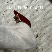 dignyun丁允绝美尖头高跟鞋 细跟法式 单鞋 羊皮版 酒红色婚鞋 不累脚