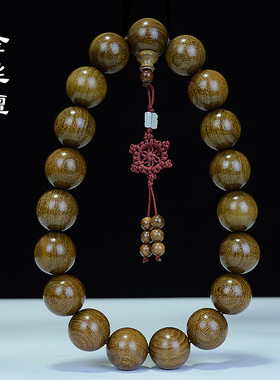 金丝檀佛珠车挂25mm手持念珠红木汽车后视镜挂饰文玩原木车载配饰