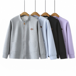 大码卫衣女款小个子2025春季新款胖妹妹韩版立领宽松休闲拉链外套
