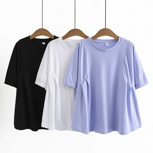 大码t恤女200斤夏装2023新款上衣