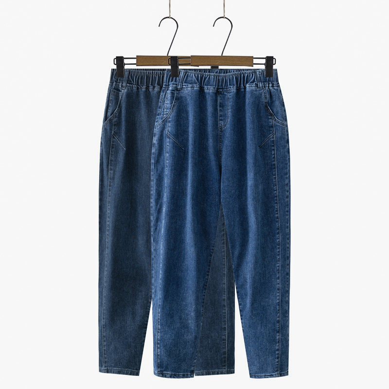 秋装女2025年新款大码牛仔裤胖mm