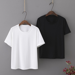 半袖 大码 胖mm简约净版 2023年夏季 上衣 正肩t恤女200斤显瘦百搭短袖