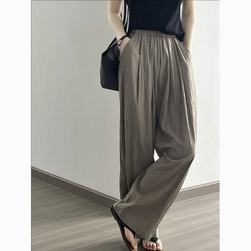 大码山本裤女松紧腰慵懒风休闲裤