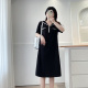 胖妹妹显瘦短袖 海军领遮肚子宽松休闲裙子 时尚 连衣裙2025新款 大码