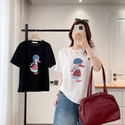 胖mmt恤宽松短袖大码遮肚子半袖