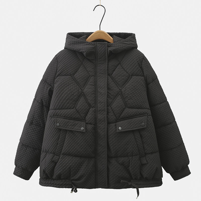 棉服女冬季大码胖mm时尚显瘦棉袄2023新款立领泡泡粒宽松棉衣外套