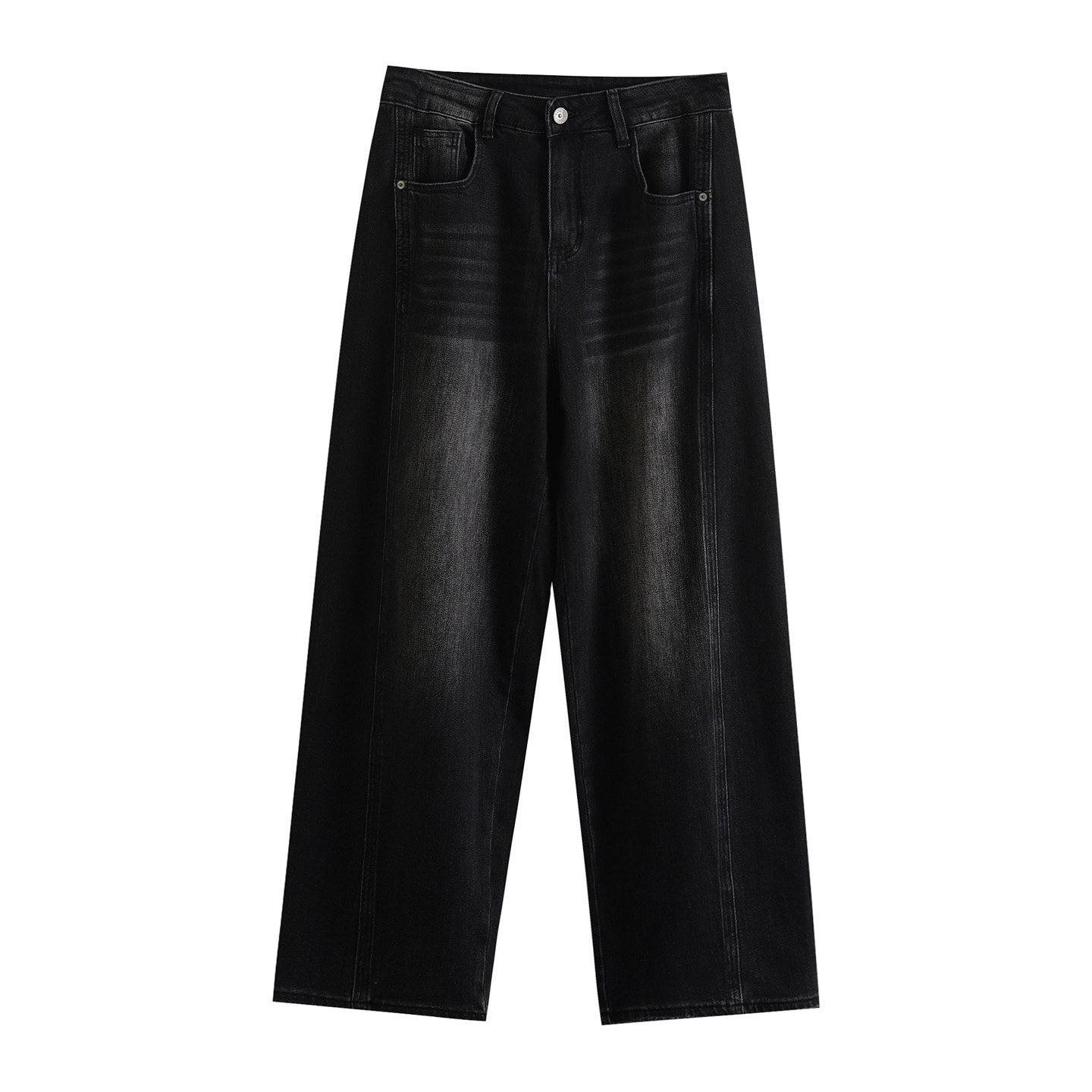 大码弯刀裤女胖mm加长2025秋季新款200斤高腰宽松休闲牛仔拖地裤