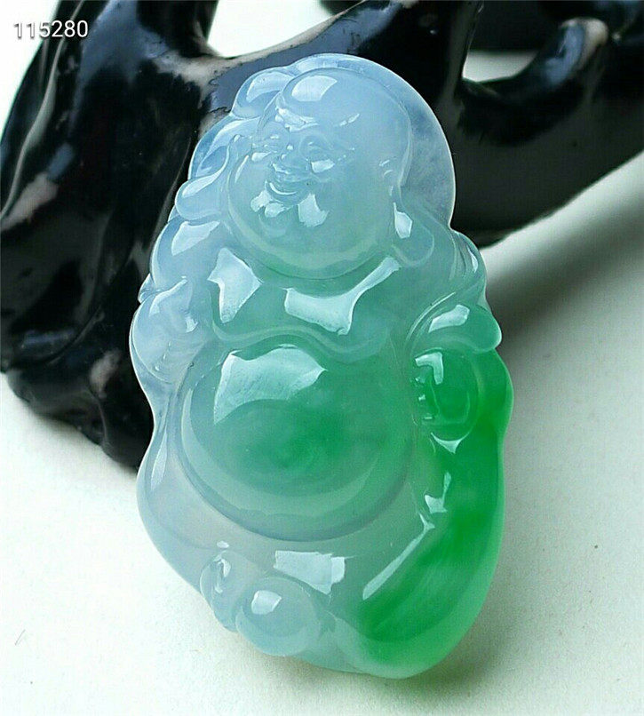 老坑种招财配鉴定证书佛公吊坠