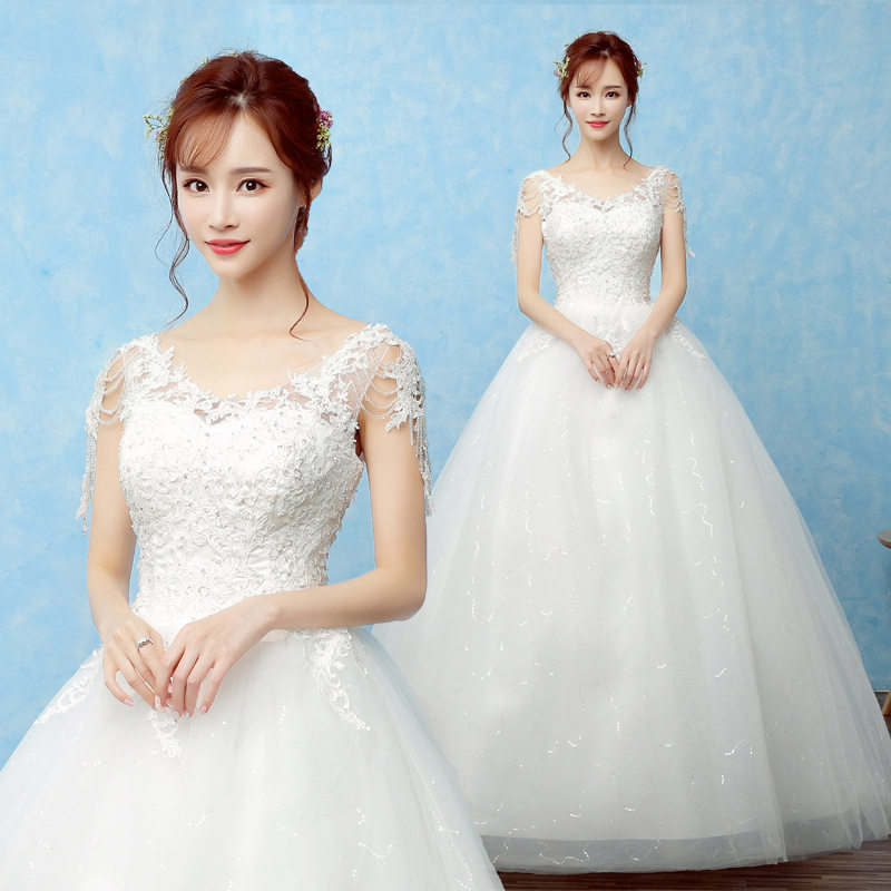 韓式婚紗禮服蕾絲短袖镂空亮片修身齊地晚禮服新娘敬酒服可定制在類目 女裝/女士精品, 婚紗/旗袍/禮服, 禮服/晚裝中 - 來自Buy2taobao.com提供專業的淘寶代購服務