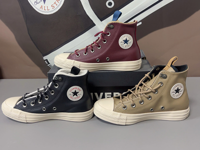 converse匡威男女鞋冬款加绒保暖牛皮高帮休闲鞋162386C 162385C