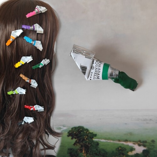 小众文艺丙烯颜料边夹刘海夹