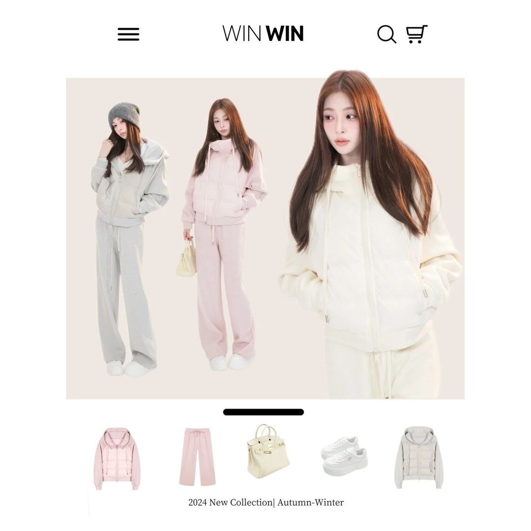 【早八人一套就走！】文文私服 秋冬羽绒外套裤子套装WWQ4TZ8321A