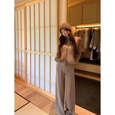 【云感奶泡】文文私服 休闲日常显瘦纯色套装设计感WWQ5TZ2338