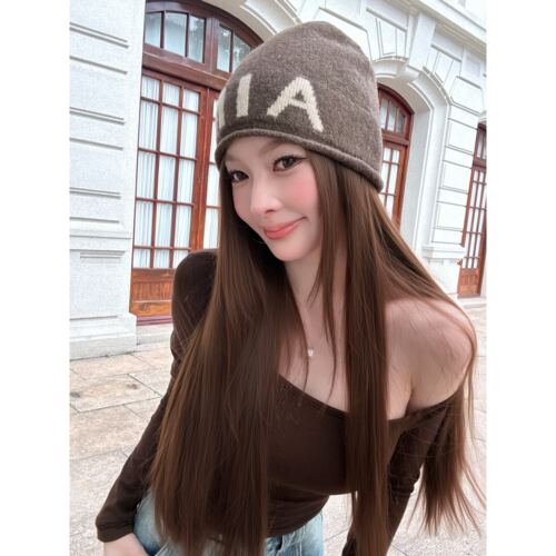 显瘦打底带胸垫斜肩长袖T