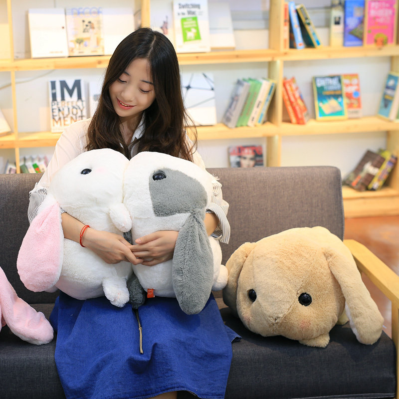 萌兔软妹子趴趴兔公仔日本耳兔趴枕头睡觉抱枕少女心毛绒小兔子