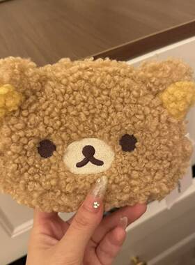 新款日系可爱轻松熊零钱包ccd收纳包迷你卡包便携耳机airpods包包