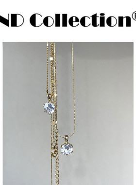 莫桑钻圆形单钻超细锆石钛钢项链