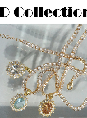 原创款游园锆石项链baby蓝