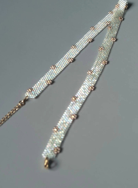 幻彩趣味古董珠花花choker