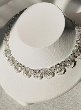 璀璨珍珠水晶项链仪式感