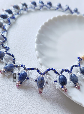 青瓷配色复古重工项链