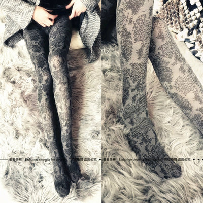 羞羞纹连袜欧美蛇纹另类个性朋克