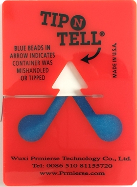 TIP N TELL 防倾斜震动显示贴人字贴 倾斜标签 物流标签进口正品