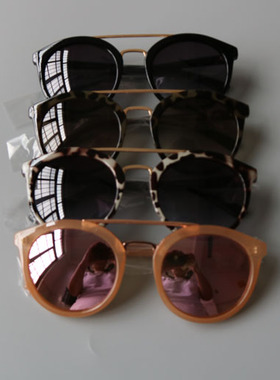 墨镜欧美女士复古风圆形太阳镜