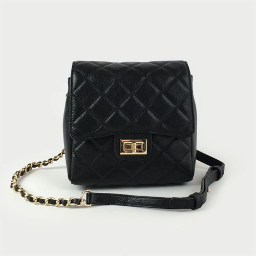 Кожаная сумка через плечо, Южная Корея, воловья кожа, в корейском стиле, в стиле Шанель, из натуральной кожи